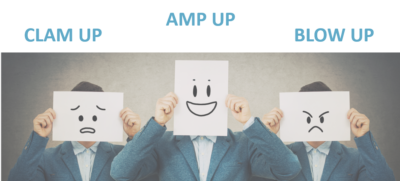 Default Approaches: Clam Up, Amp Up, Blow Up