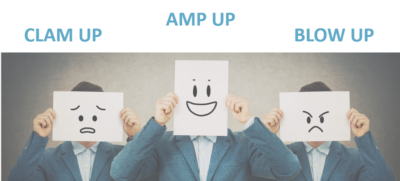 Default Approaches: Clam Up, Amp Up, Blow Up